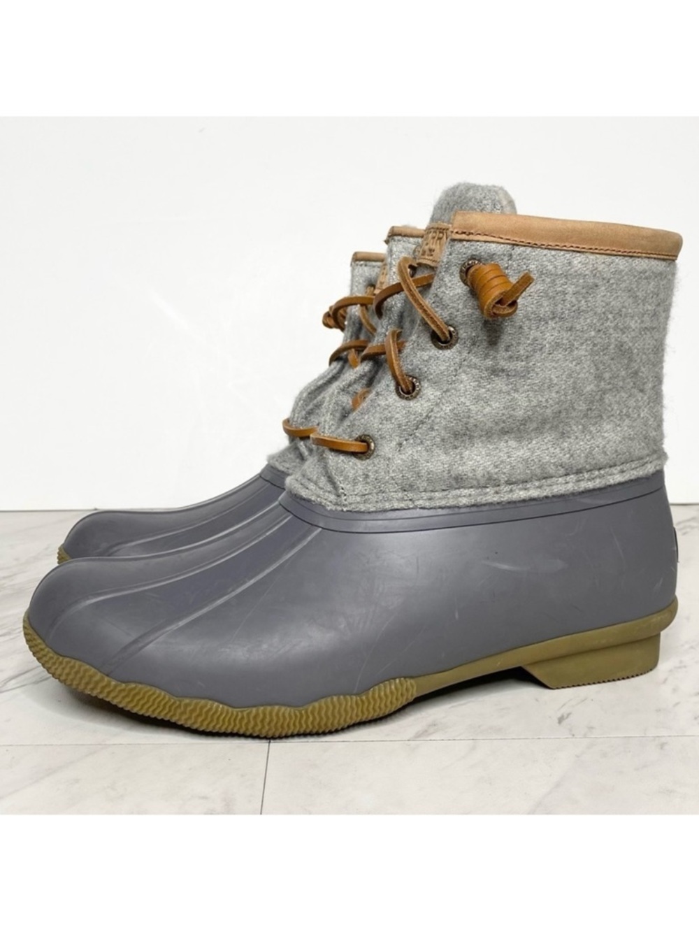 Sperry Saltwater Wool Embossed Water Resistant Duck Boot 7